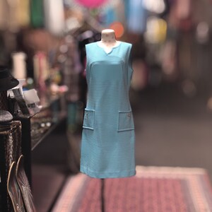 60s homemade pink dress with embroidered flowers