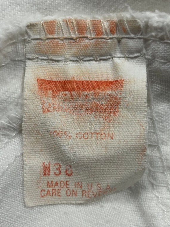 80s Levi’s orange tab 550 white cutoff shorts - image 7