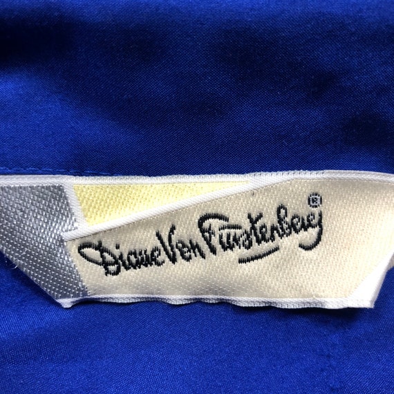 70s Diane Von Furstenburg blue blouse - image 6