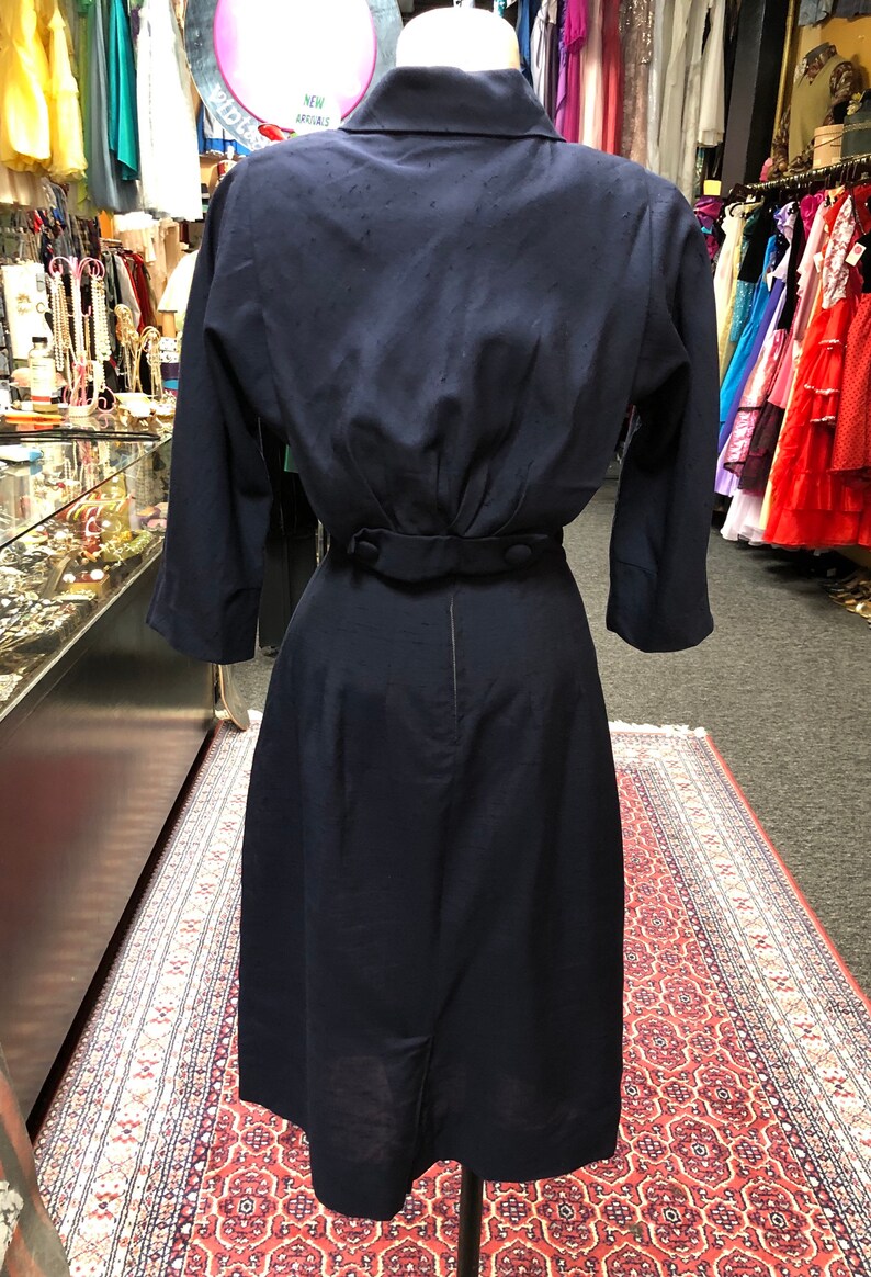 50s Navy Blue dress with Shrugjacket