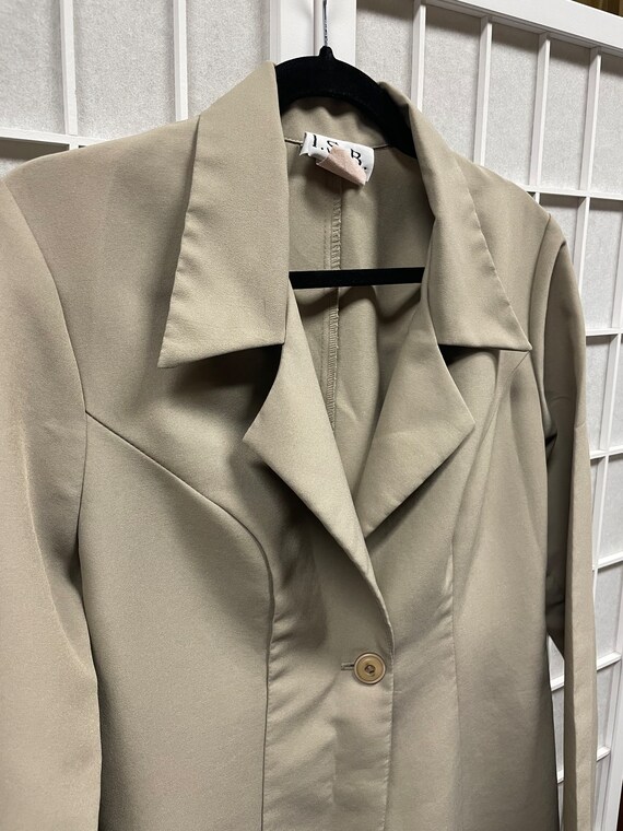 80s tan polyester overcoat by I.S.P - image 3