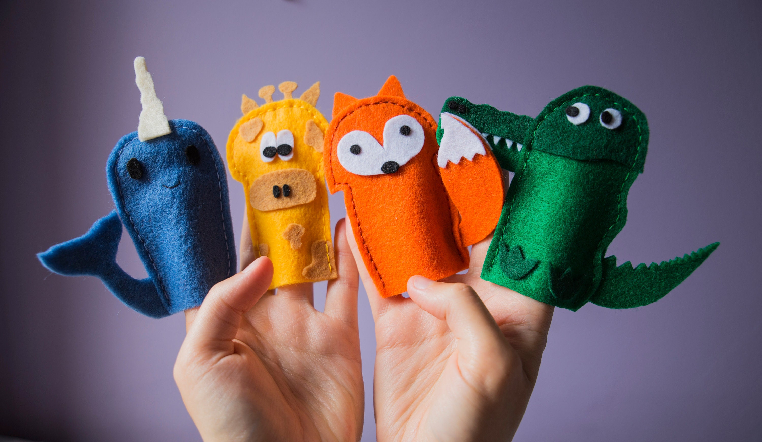Animal Finger Puppets Etsy
