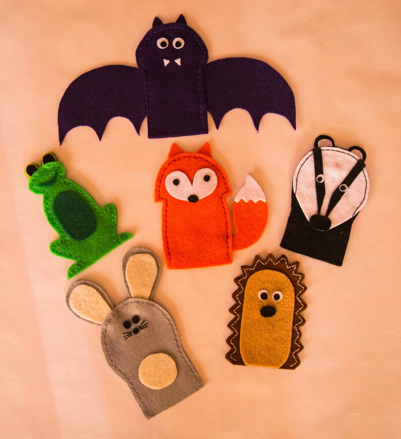 Animal Finger Puppets Etsy