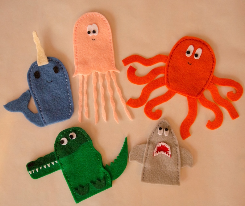 Animal Finger Puppets Etsy