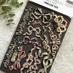 Timeless Ties Silicone Mold - Redesign with Prima Decor Mould - Ribbon, Bows & Florals