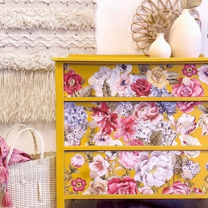 Wondrous Floral II - Redesign with Prima Decor Transfer, Furniture Decal Transfer