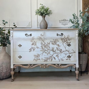 Branch Harmony Furniture Transfer - Vintage Botanical Decor - Redesign with Prima