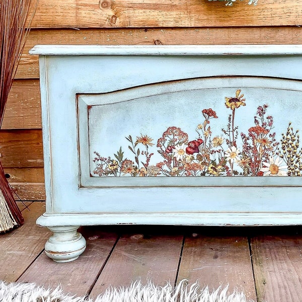 Dried Wildflowers | Small Rub On Furniture Transfer | Redesign with Prima Middy Transfer I Fall Floral Decal