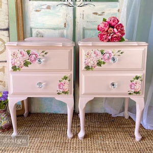 Delicate Roses Floral Furniture Transfer - Redesign with Prima Mini Decal