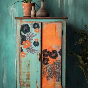 Fleur Noir Cece Furniture Transfer | Redesign with Prima Decal