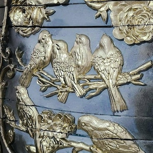 Avian Love Silicone Mold, Decor Mould 5"x8" Redesign With Prima - Furniture Molds, Molds for Resin, Bird Mould