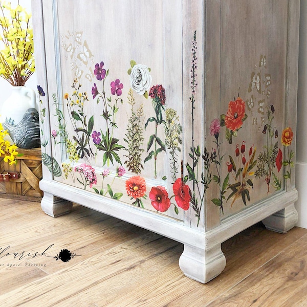 Floral Collection Furniture Transfer | Redesign with Prima Floral Decal