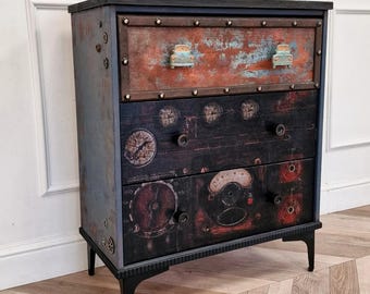 Aged Machinery Elegance A1 Decoupage Paper | Redesign with Prima Fiber Sheet