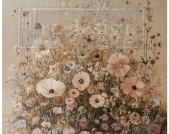 A Moment of Stillness Decoupage Paper - Redesign with Prima Floral A1 Fiber Sheet