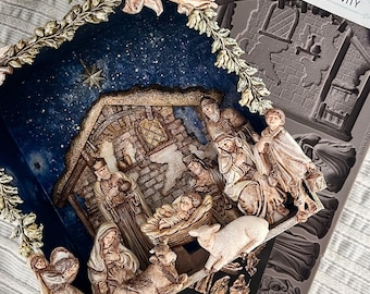Holy Night Nativity Silicone Mold- Redesign with Prima Decor Mould - Holiday DIY