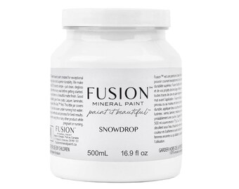 Snow Drop White Fusion Mineral Paint - Matte Finish Furniture Paint - Pint Size