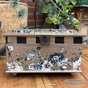 Whispers of Indigo Luxe Transfer - Redesign with Prima - Floral Decal