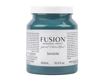 Seaside Fusion Mineral Paint - Coastal Blue Matte Furniture & Cabinet Finish - Pint Size