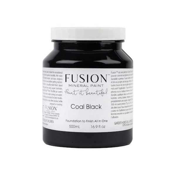Coal Black - Fusion Mineral Paint - In Stock & Ready to Ship - Furniture Paint