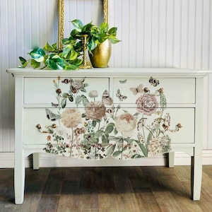 Decor Transfer | ALL THE FLOWERS Furniture Transfer | Redesign with Prima 24"x 35"