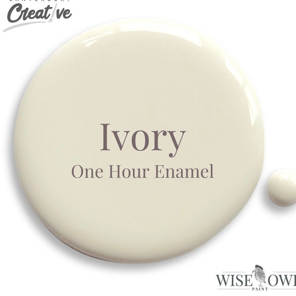 Ivory OHE | Quart Size | One Hour Enamel | Wise Owl Paint | Furniture Paint | Perfect for Painting Cabinets