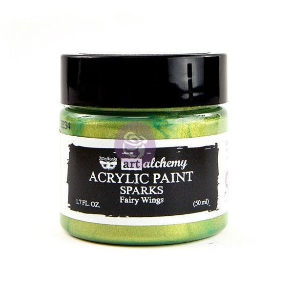 Fairy Wings Sparks Metallic Acrylic Paint by Art Alchemy - Finnabair with Prima - Shimmer Paint - Glitter Paint
