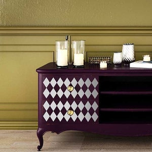 Silver Harlequin - Redesign with Prima Decor Transfer, Rub On Furniture Transfer