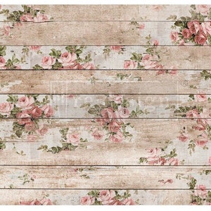Shabby Floral - Decoupage Paper, Redesign with Prima 19"x30", Decoupage for Furniture, Floral Decor Tissue