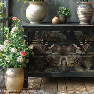 Butterfly Conservatory A1 Fiber Decoupage Paper | Redesign with Prima 23.4&quot;x33.1&quot; Decoupage for Furniture