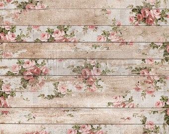 Shabby Floral - Decoupage Paper, Redesign with Prima 19"x30", Decoupage for Furniture, Floral Decor Tissue