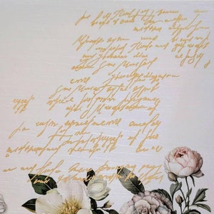 Shimmering Script Furniture Transfer - Kacha Gold Foil Middy Transfer - Redesign with Prima