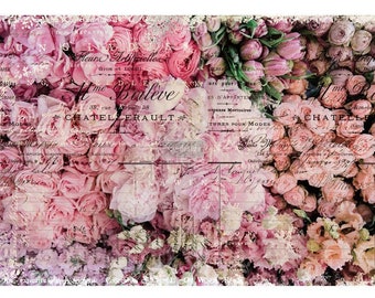Flower Markets | Decoupage Tissue Paper 19"x30" Redesign with Prima | Decoupage Paper for Furniture