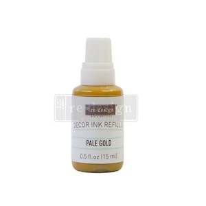 Ink Pad REFILL in Pale Gold - Redesign with Prima Decor Ink - Perfect for Ink Pads & Stamps