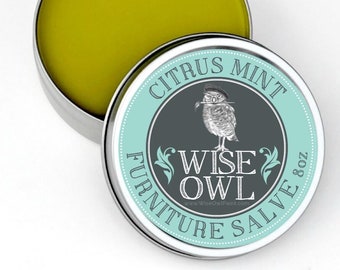 Furniture Salve - Citrus Mint - Wise Owl Paint - Wood Conditioner and Chalk Paint Sealer - Free Shipping
