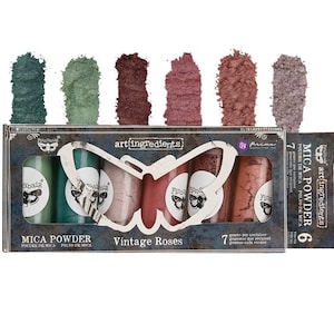Vintage Roses Mica Powder Set - Finnabair with Prima - Mica Powder for Resin - Mixed Media Pigment