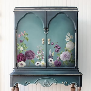 Majestic Blooms Medium Furniture Transfer, Redesign with Prima Maxi Transfer