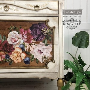 Beautiful Things - Furniture Transfer, Redesign with Prima Decor Transfer, Floral Transfer