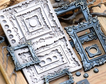 Finnabair Baroque Frames Silicone Mold - Redesign with Prima Decor Mould