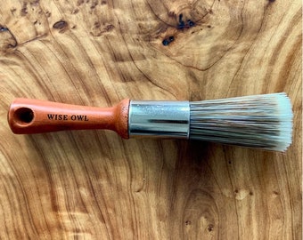 Premium Brushes - 1&quot; Round Brush - Paint/ Wax/ Salve Brushes, Wise Owl Paint