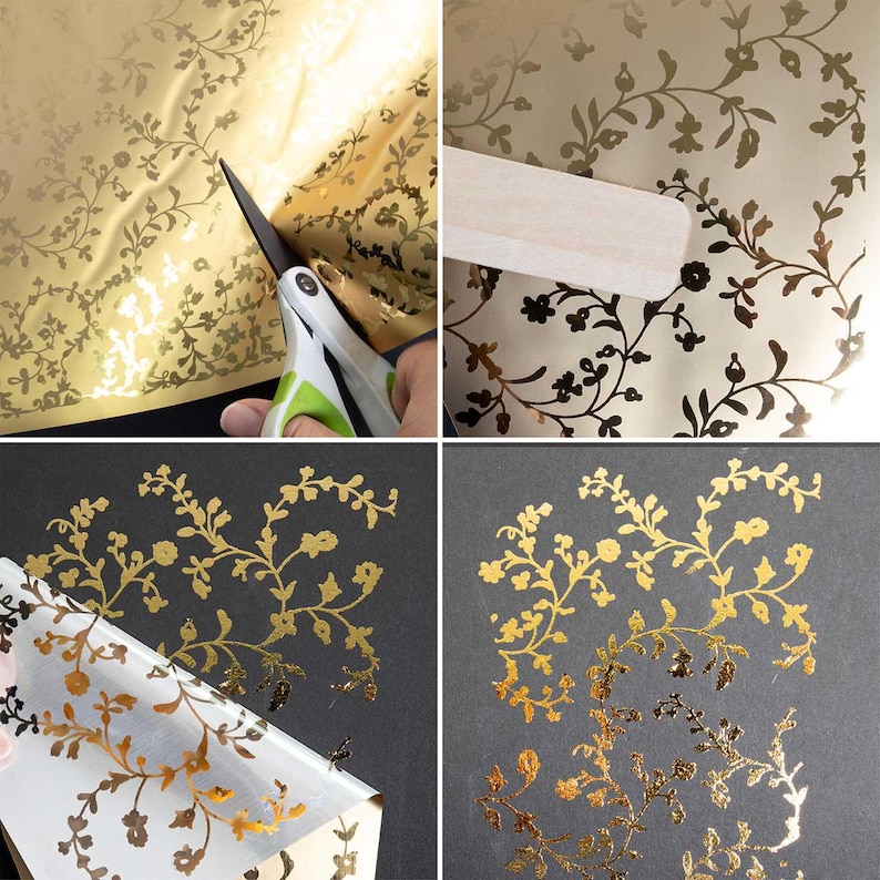 Transferencia de muebles Vineyard Elegance - Calcomanía Middy con lámina dorada Kacha - Rediseño con Prima imagen 6