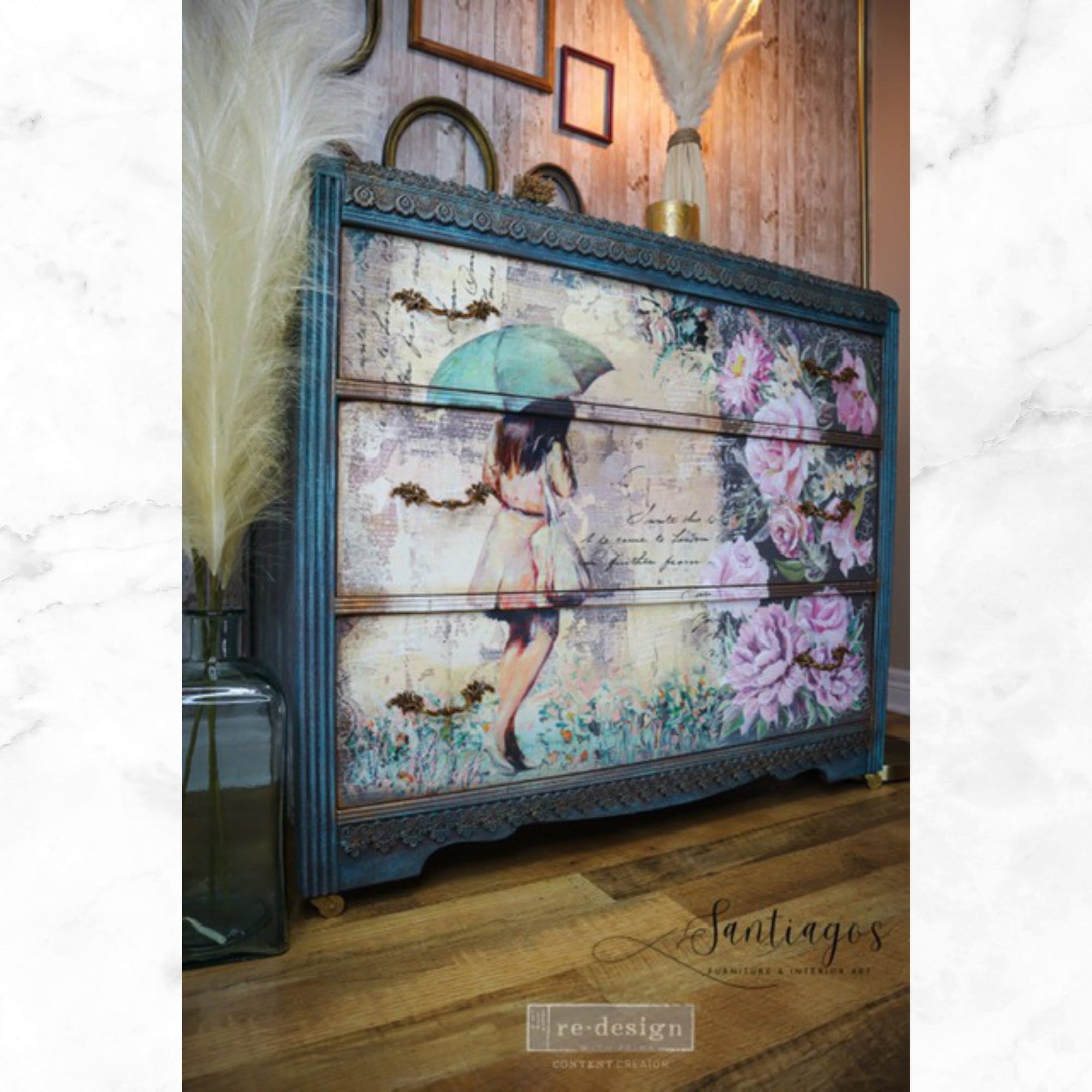 Rainy Afternoon A1 Decoupage Fiber | Redesign with Prima | Decoupage for Furniture | Decorative Paper