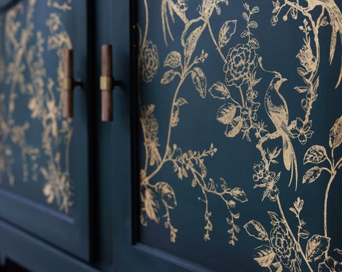 Kacha Gold Foil Transfer A BIRD SONG Rub on Decal Transfer Redesign