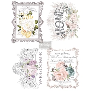 Floral Home - Rub On Furniture Decal Transfer, Redesign with Prima Decor Transfer