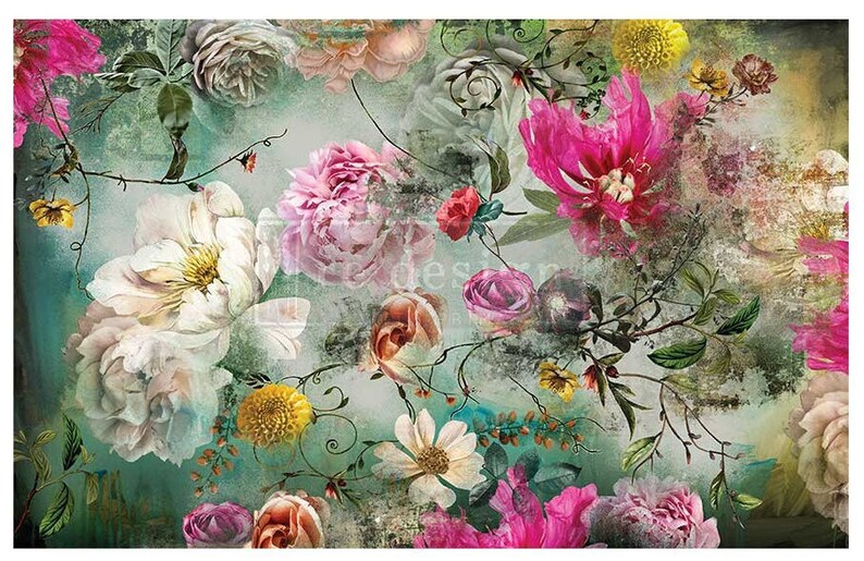 Adelina Furniture Decoupage Paper - Redesign With Prima Decor Fiber - Etsy