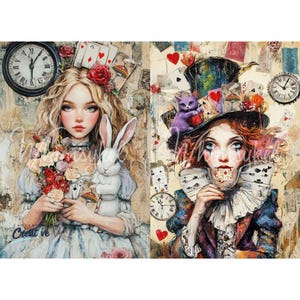 New! Allison Mattie Duo Furniture Decoupage Paper, Whimsykel Designs, Fast Shipping