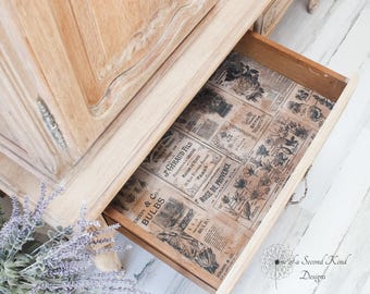 Newsprint Decoupage Paper, Redesign with Prima Decor Tissue Decoupage - 19"x 30" Sheet