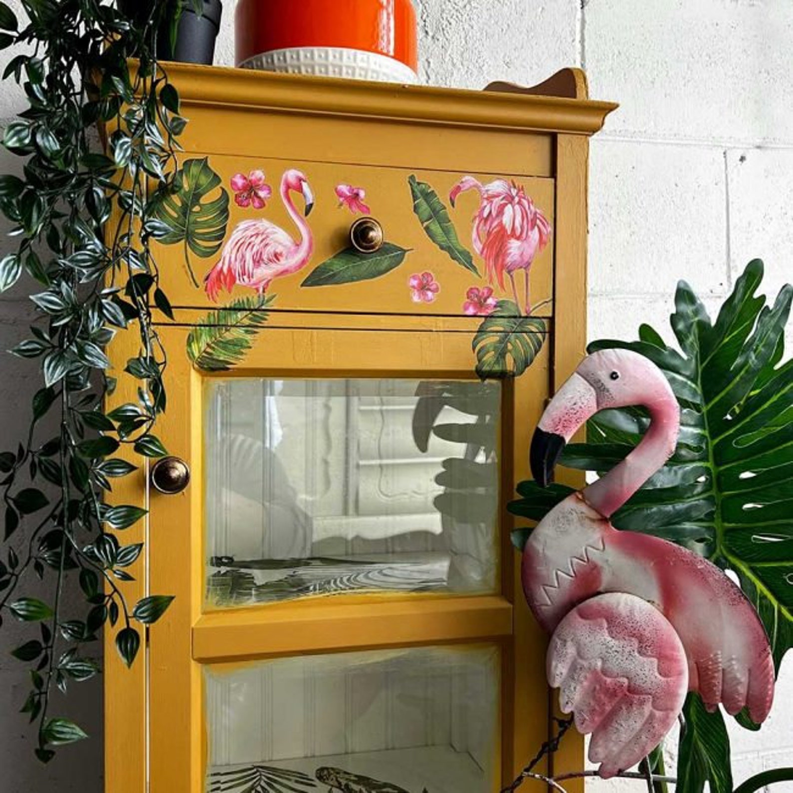 Flamingo Pink Rub on Decor Minitransfer Redesign With Etsy