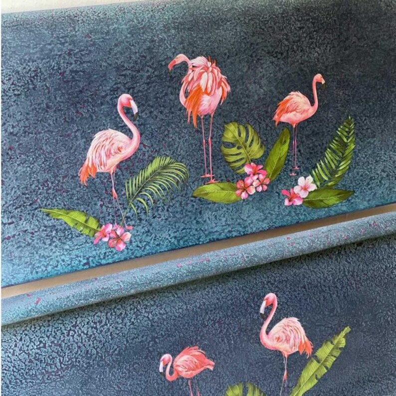 Flamingo Pink Rub on Decor Minitransfer Redesign With Etsy