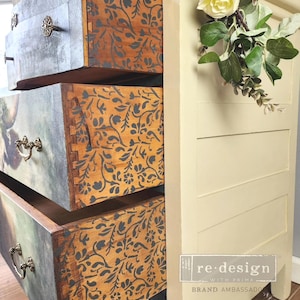 Little Meadow Wildflower Furniture Stencil - Redesign with Prima