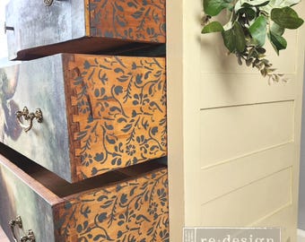 Little Meadow Wildflower Furniture Stencil - Redesign with Prima
